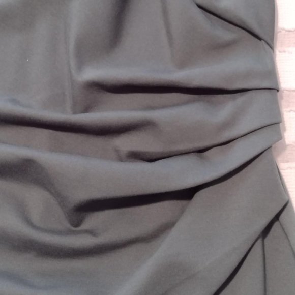 Fransa V Neckline Midi Short Sleeve Dress Jungle Green - Picture 8 of 8